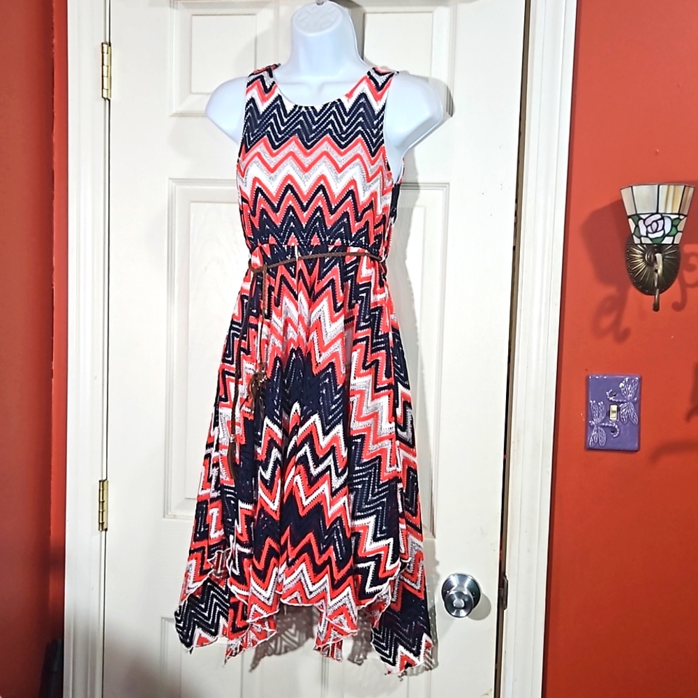 Emily West ,lace with white lining and slip , fun colors ,sleeveless